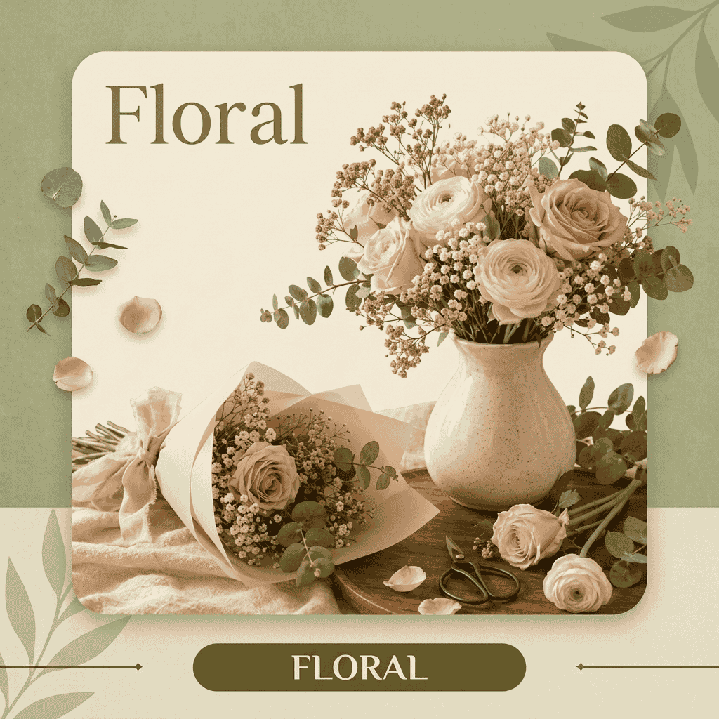 Floral - Olive Blooms